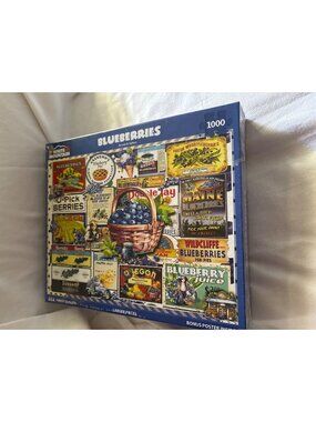White Mountain Puzzles Blueberries 1000 Piece Jigsaw Puzzle By Lois B. Sutton Bo